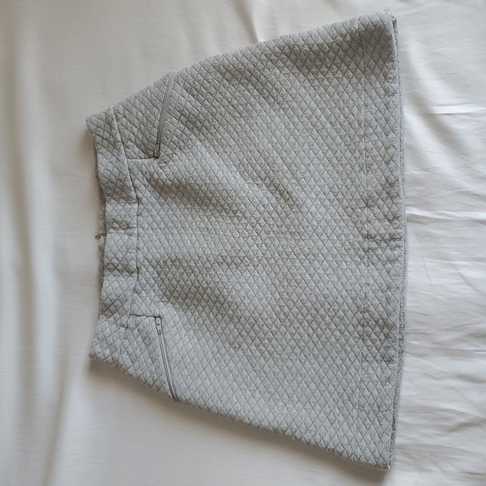 MARINE LAYER Quilted A-Line Mini Skirt gray Size Small